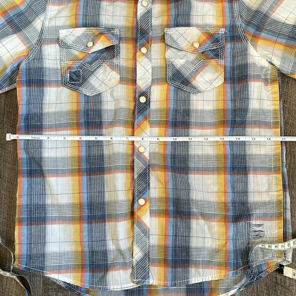 BKE Vintage boys long sleeve snap up plaid shirt - Picture 9 of 10